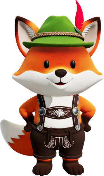 Helfer Fuchs Maskottchen